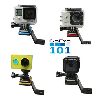 Mount Chân Kính Thép CNC gắn GoPro vào chân gương xe máy - GoPro101 - inoxnamkim