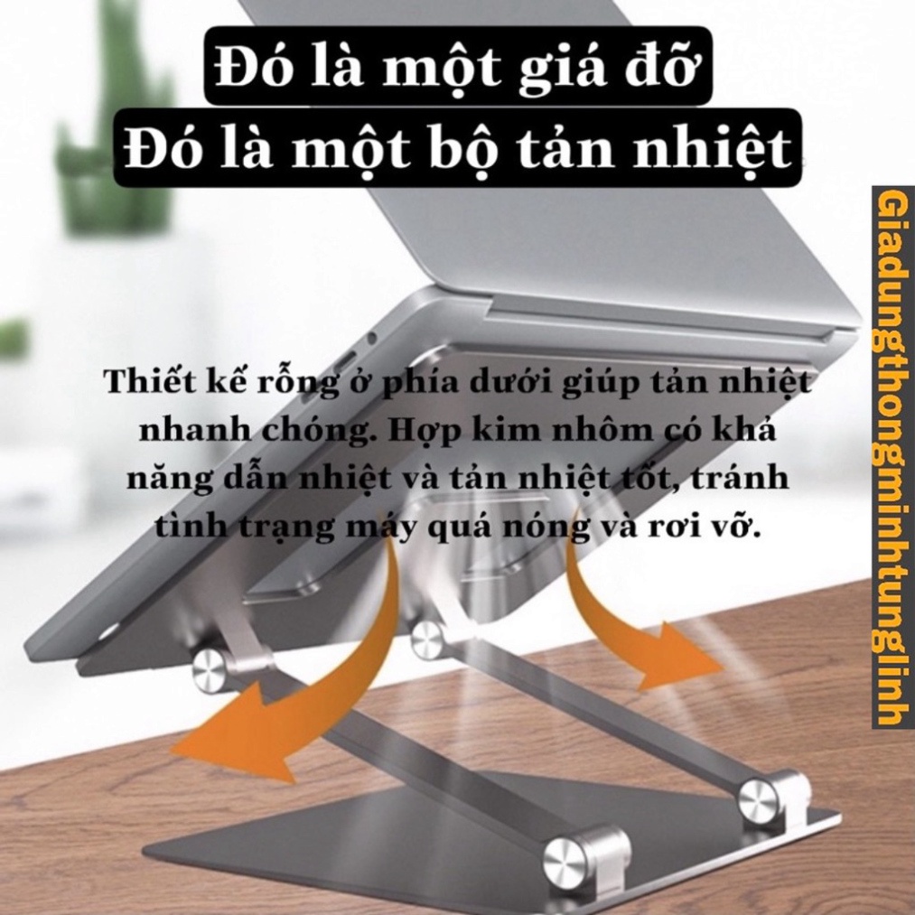 💥XẢ LỖ💥 Giá Đỡ Kệ Laptop Gấp Gọn Đa Năng Chữ Z - Nhôm cao cấp Silicone đa điểm chống trượt tản nhiệt cho máy 10-18inch