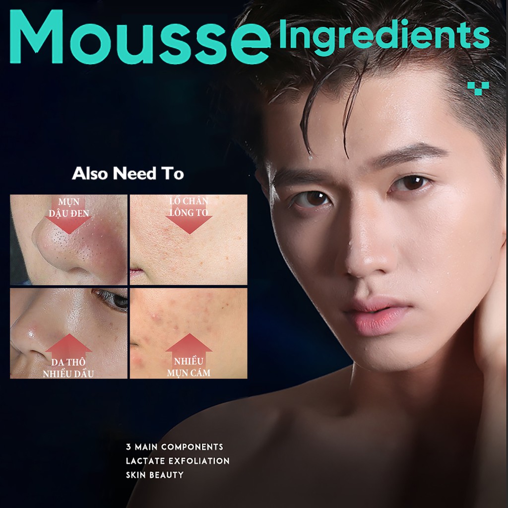 Mousse Tẩy Tế Bào Chết Sạch Da Khít Lỗ Chân Lông Tạo Bọt Nhanh BAIMISS Nam & Nữ 80ml BMYR60