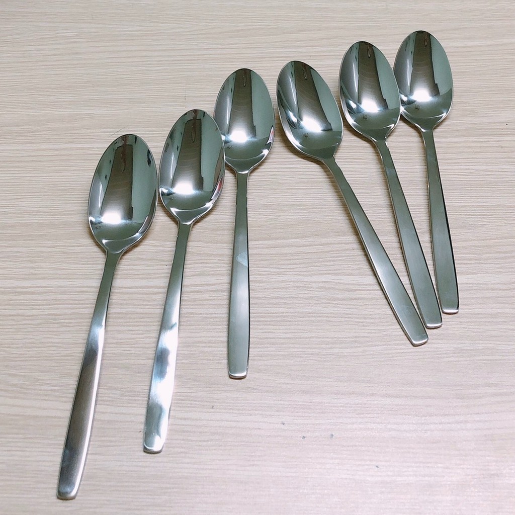 Muỗng Inox cao cấp không gỉ Hiệu TH dài 21cm - Thép không gỉ sáng bóng