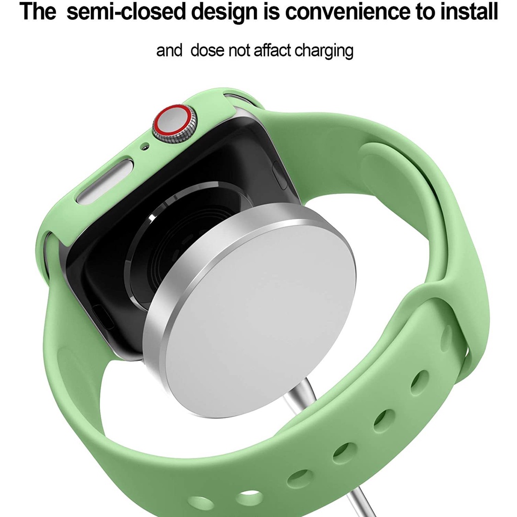 Kính Bộ Ốp silicone + Dây Đeo + Hộp Đựng Cho Đồng Hồ Thể Thao Apple watch series 7 41mm 45mm 44mm 40mm correa 38mm 42mm 6 5 3 4 se