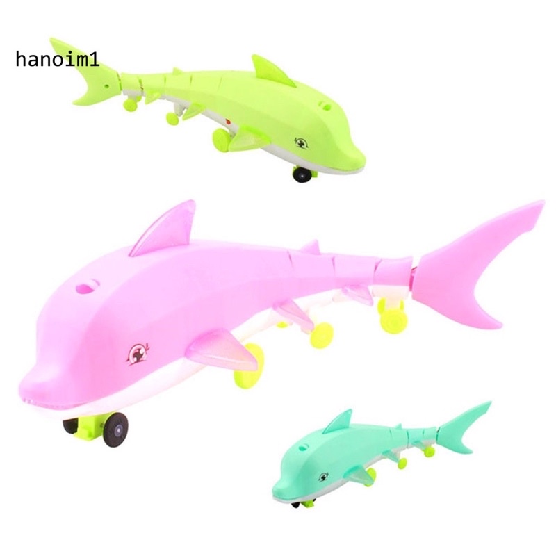 [CÓ ĐÈN NHẠC] Đồ chơi cá heo chạy pin hát baby shark cho bé