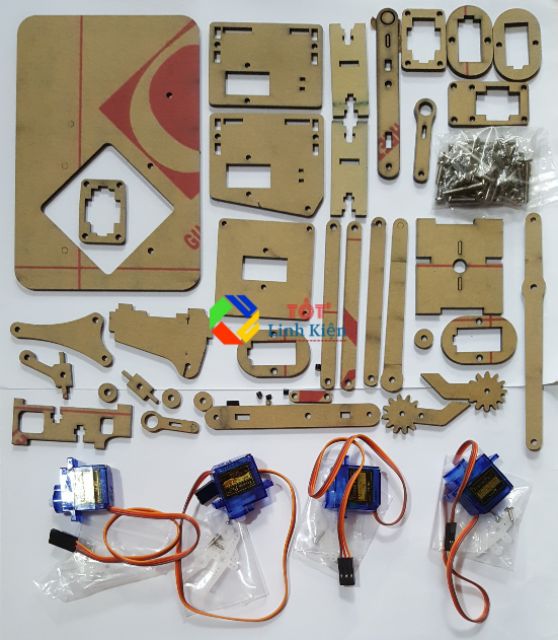 Bộ lắp ghép cánh tay robot - Arm Robot 4DOF servo sg90