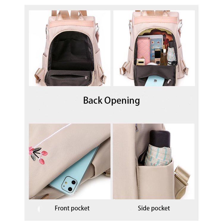 Ba Lô Thêu 3D Thời Trang Hàn Cho Nữ