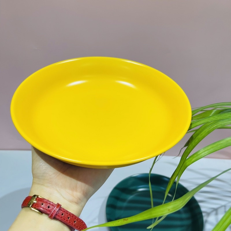 Đĩa mỳ ý gốm sứ sâu lòng phi 20cm trang trí đồ ăn