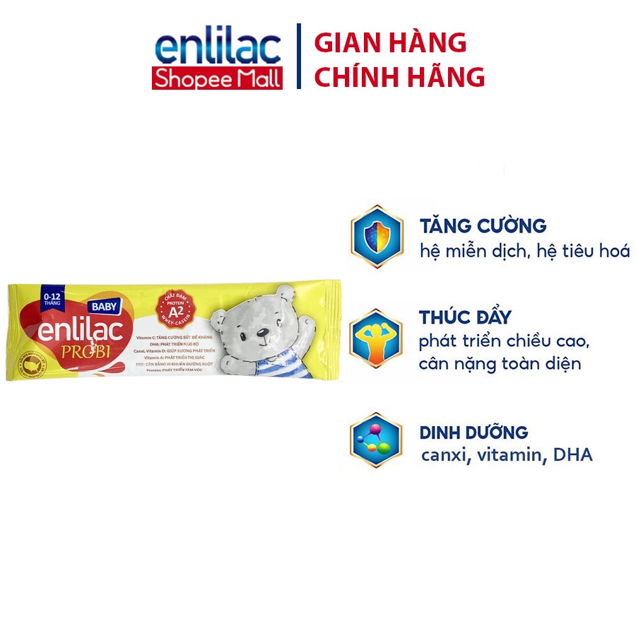 Gói Sữa Cho Trẻ Sơ Sinh Giúp Tăng Cường Hệ Miễn Dịch Enlilac Probi Protein A2 Baby Gói 25g