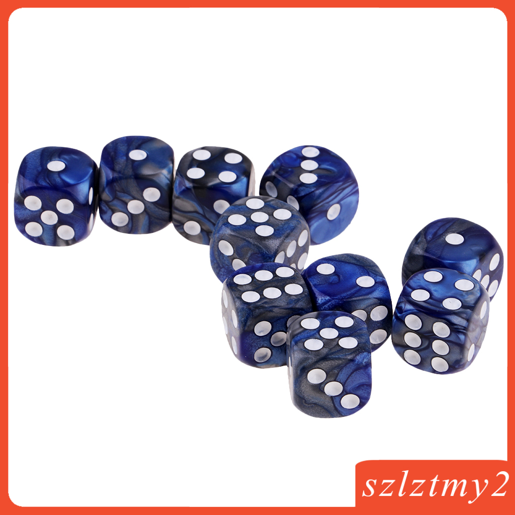 [galendale] 6-sided Game Dice 16mm Dice for Board Games and Teaching Math Play Toys