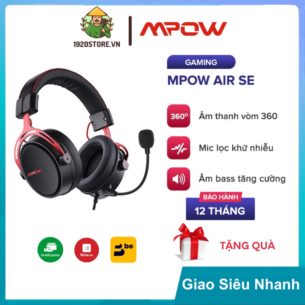 【Giao Hỏa Tốc】Tai Nghe Gaming MPOW Air SE BH439A Âm Thanh Vòm 360 Độ, Bass Tăng Cường, Mic Chống Ồn - BH 24 Tháng