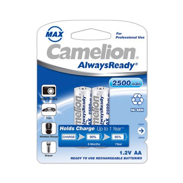 Pin sạc AA camelion 2500mah cao cấp