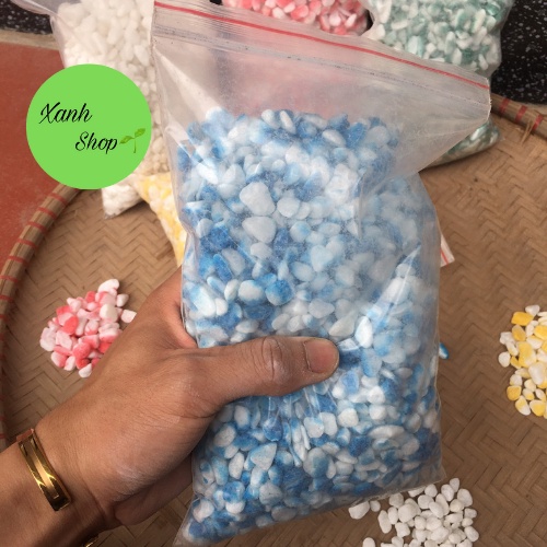 1KG Đá Sỏi Đủ Màu Trang Trí Mặt Chậu Cây,Bể Thủy Sinh