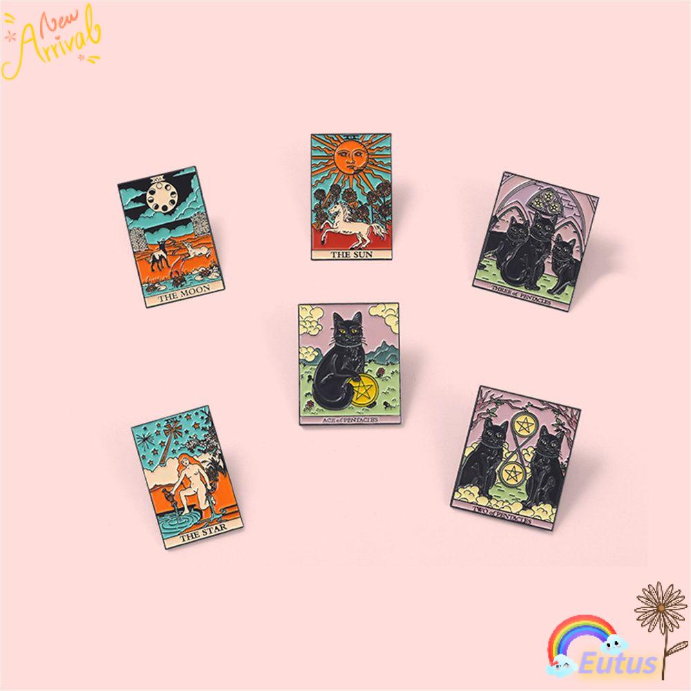 Huy Hiệu Cài Áo Hình Bài Tarot Hoạt Hình Sáng Tạo