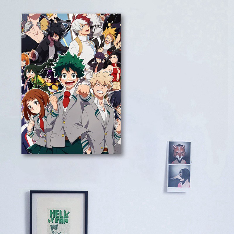 Tranh treo poster hoạt hình anime Nhật Bản My Hero Academia