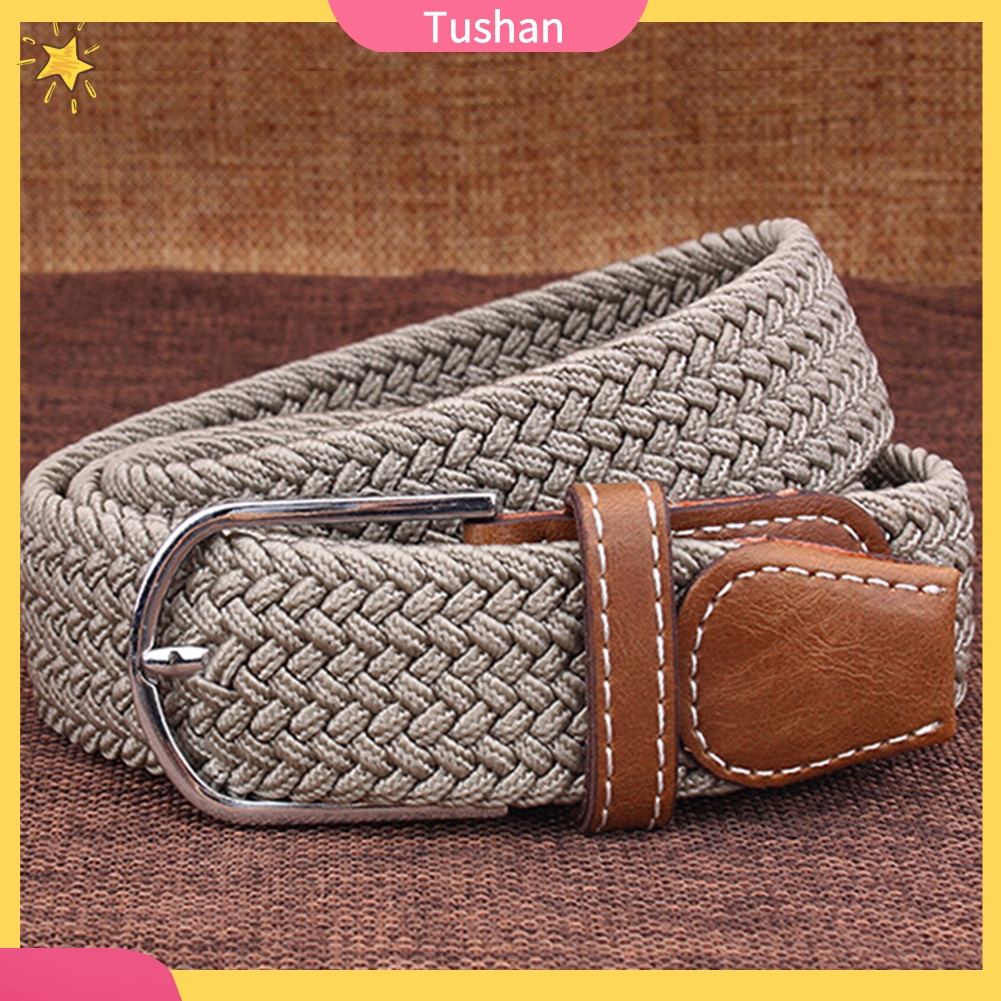 Thắt Lưng Nam Nữ Bện Dây Co Giãn Thời Trang