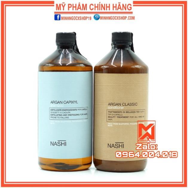 ✅[ NASHI-CHÍNH HÃNG ] DẦU GỘI XẢ CHỐNG RỤNG TÓC NASHI ARGAN CAPIXYL 1000ML