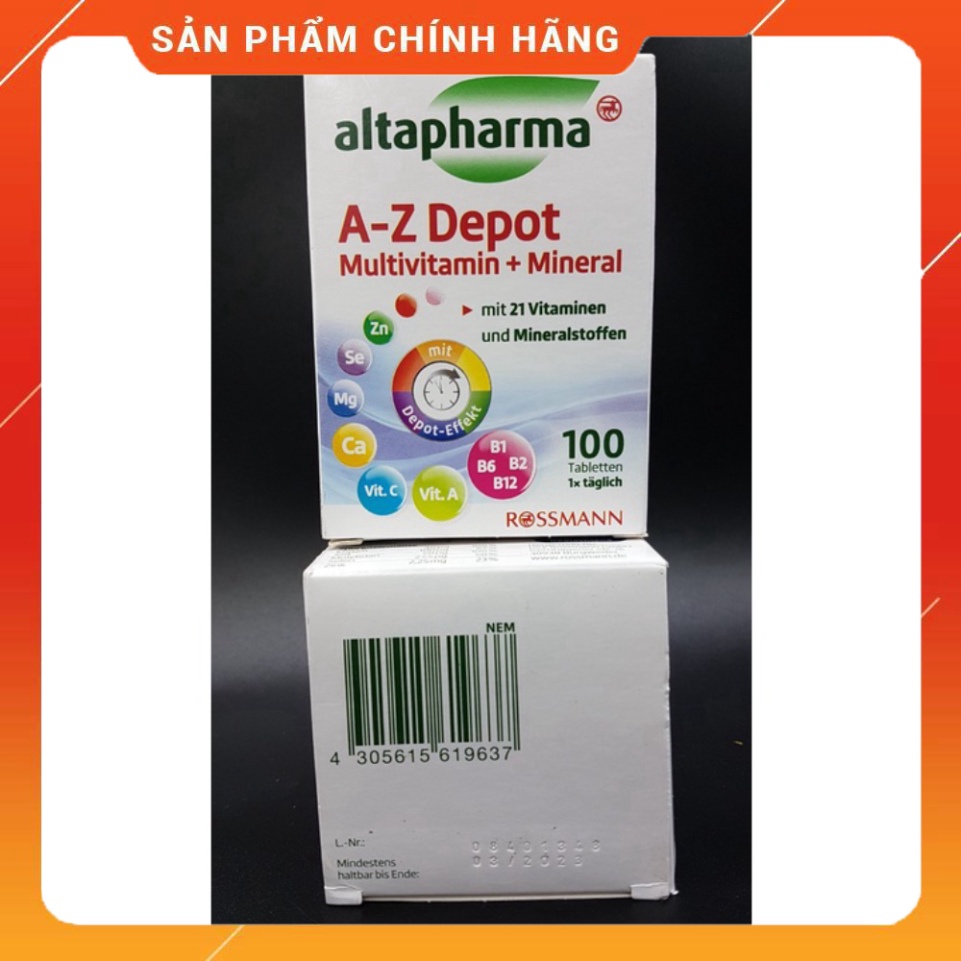altapharma A-Z Depot hộp 100 viên hàng Đức