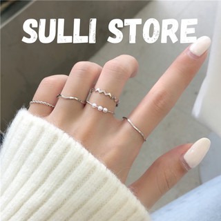 Set nhẫn nữ 5 chiếc Sulli store