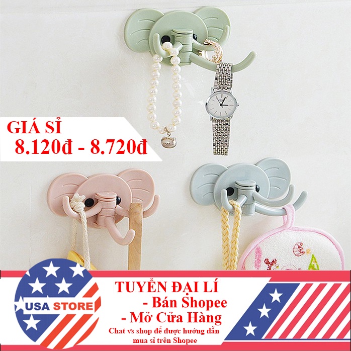 Móc Treo Đồ Đạc Hình Thú Vị 3 Móc Gắn Tường - Decor Trang Trí Nhà Cửa