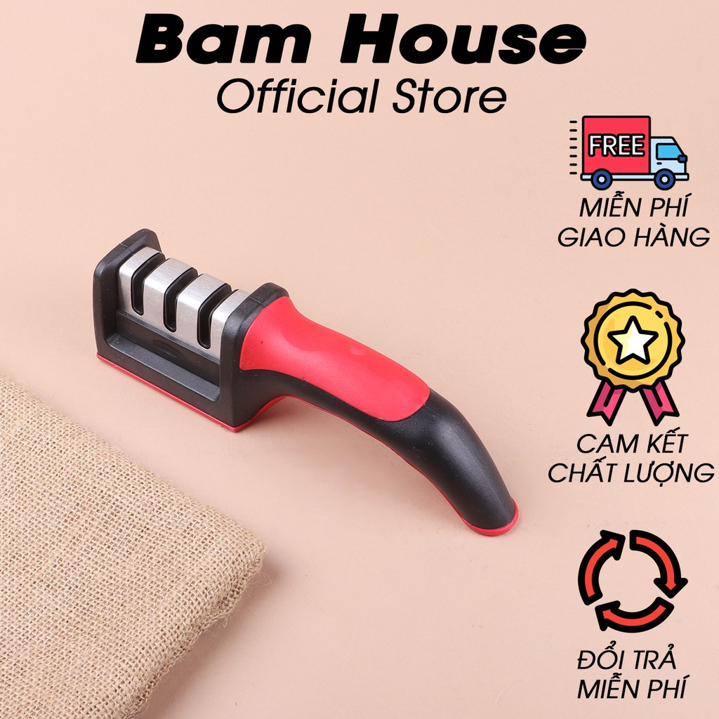 Dụng cụ mài dao 3 rãnh inox Bam House loại lớn cao cấp MD01 - Gia dụng bếp