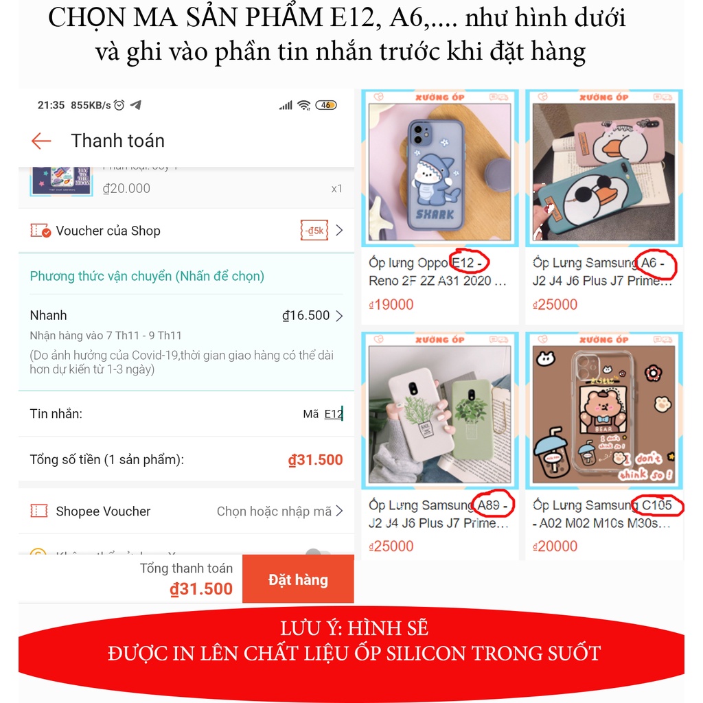 Ốp Lưng Silicon Trong Suốt In hình (2000 mẫu) cho 50 dòng máy HOTTT nhất hiện nay | BigBuy360 - bigbuy360.vn