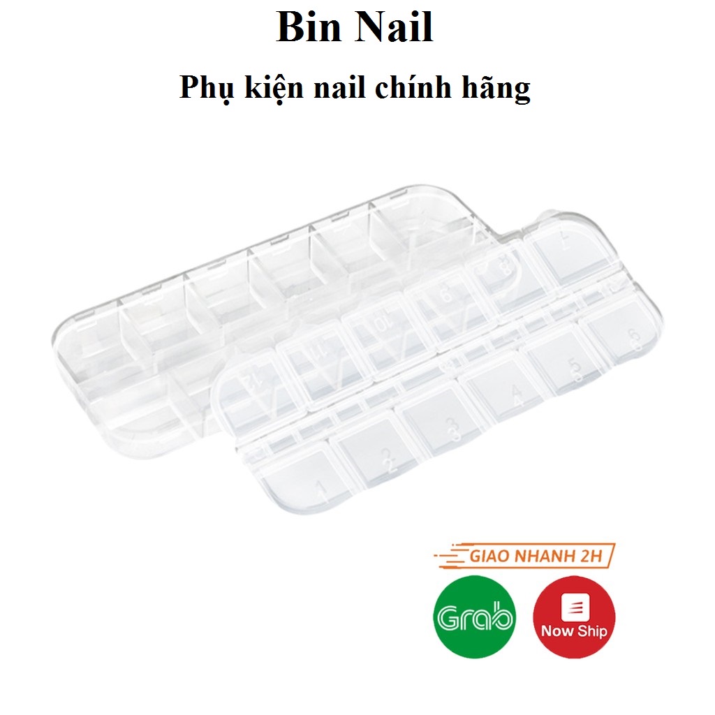 Khay đựng đá nail , hộp đựng đá nail 12 ô