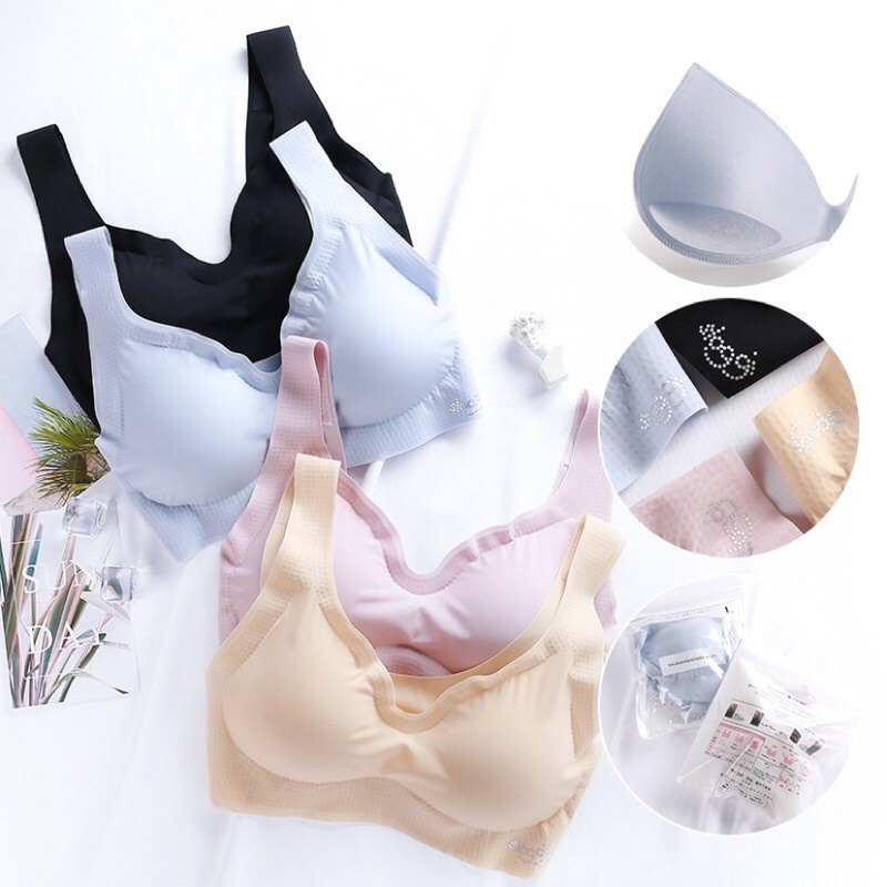 Sloggi Áo Ngực Thể Thao Không Đường May Không Đường May Vải Lụa Mát Phong Cách Nhật Bản Thời Trang Mùa Hè Cho Học Sinh