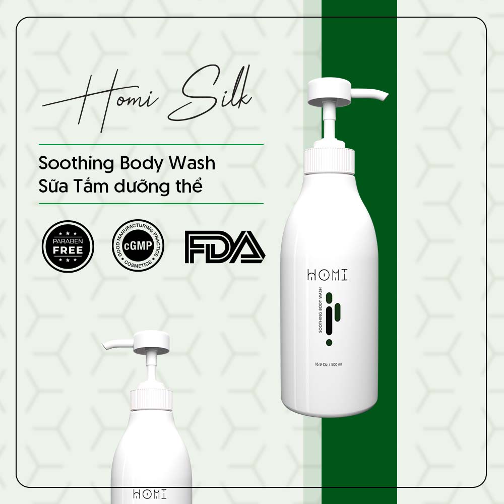 Sữa Tắm Dưỡng Thể - Cân Bằng Vi Sinh- Dưỡng Ẩm 24h- Homi Silk