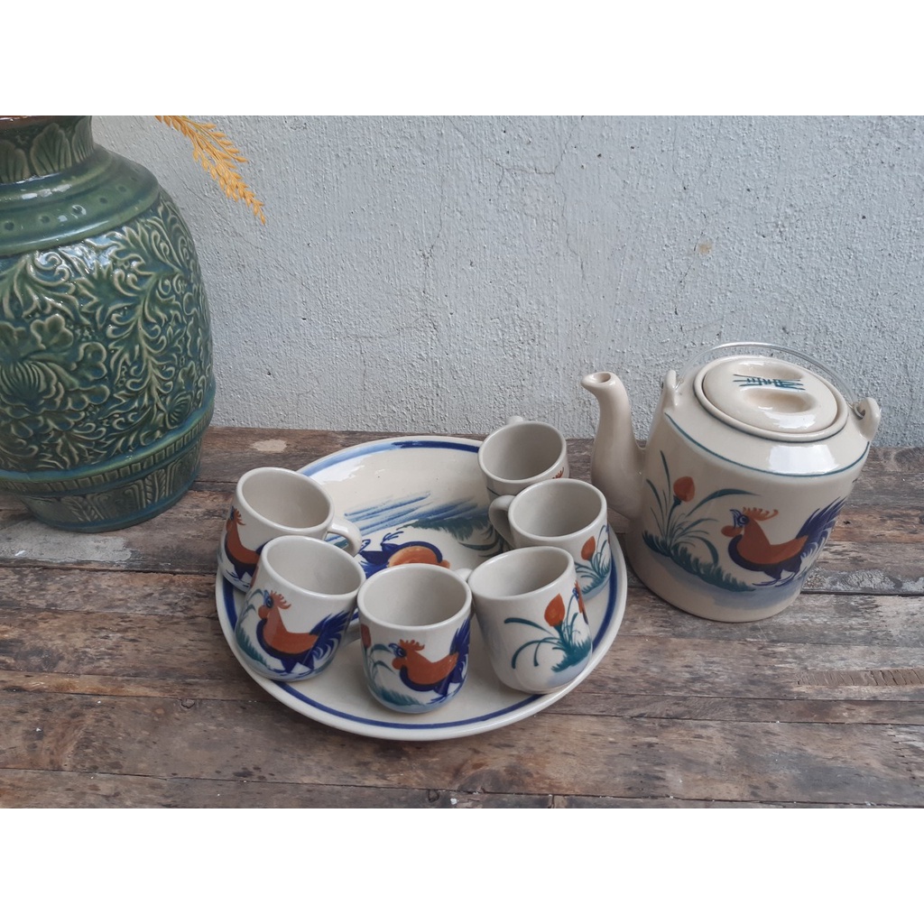 Bộ bình trà con gà cao cấp