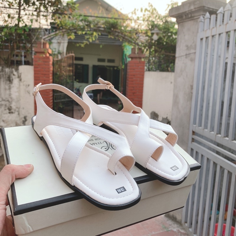 Dép Sandal Nữ Xỏ Ngón 2 quai chéo Lửng Shop,dép quai hậu đi học đi chơi đi biển hót 2022