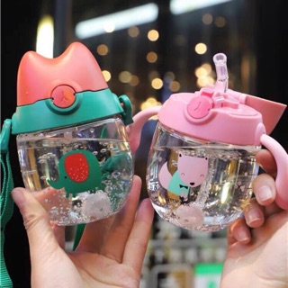BÌNH TẬP UỐNG NƯỚC CHO BÉ (Có Chống sặc, có dây đeo)