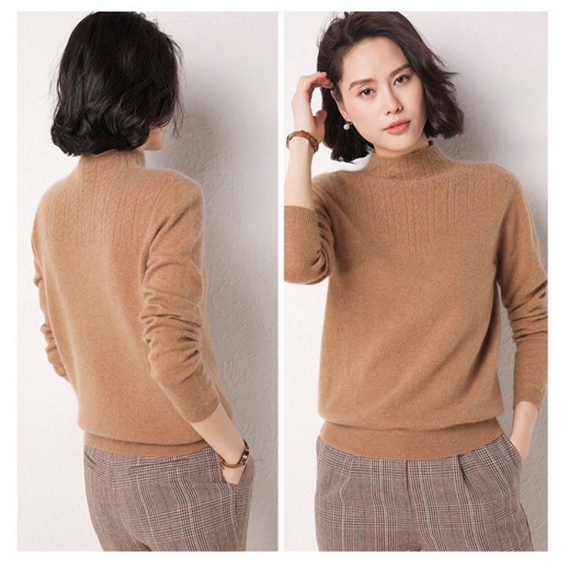 Áo len cashmere cổ leo vn 5 màu A2943 Aholic