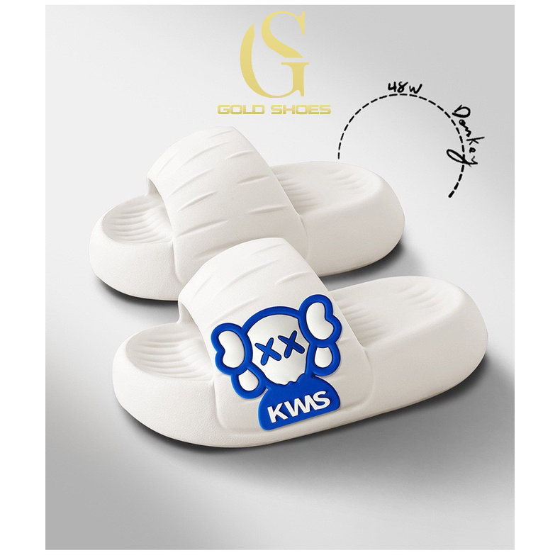 [4 Mẫu] Dép Bánh Mì Unisex Nam - Nữ  Siêu Hot Họa Tiết Phi Hành Gia, Gấu, Kaws, Hot girl MSP: 8013 ALL