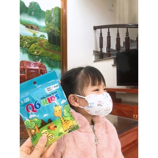 Khẩu trang y tế cho bé 2-6 tuổi Q- 6D { Túi 10 chiêc}
