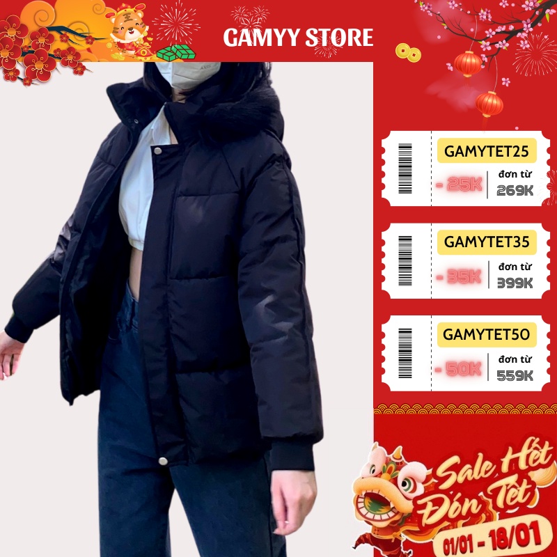 Áo khoác phao nữ 7 màu Gamyy áo parka mũ lông dày dặn ấm áp hàng loại 1 | WebRaoVat - webraovat.net.vn