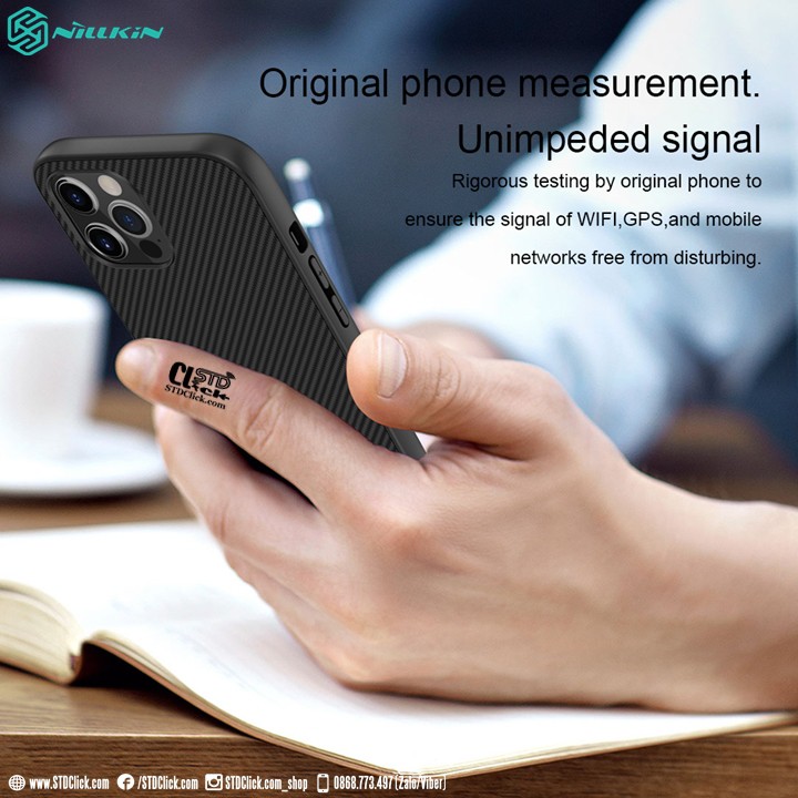 ỐP LƯNG IPHONE 12 PRO MAX NILLKIN SYNTHETIC FIBER CHÍNH HÃNG