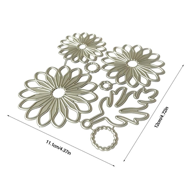 Khuôn Cắt Giấy Bằng Kim Loại Hình Hoa Lá Xinh Xắn Để Trang Trí