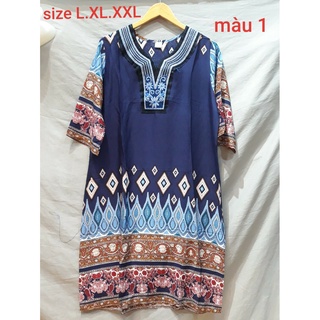 Đầm suông thổ cẩm Boho