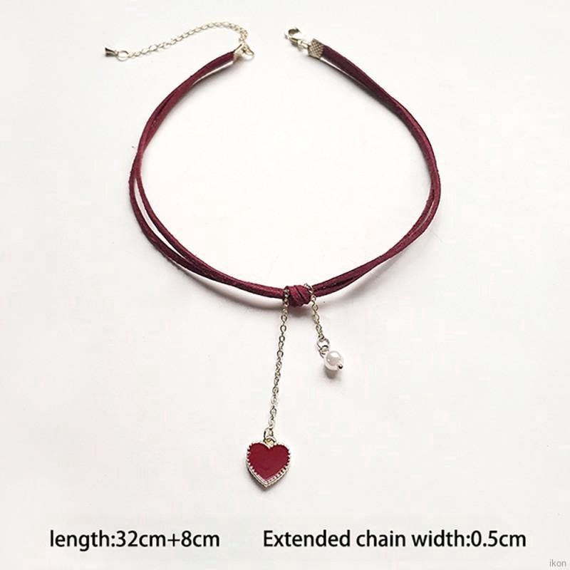 Vòng cổ choker nhung mặt ổ khóa trái tim phong cách gothic