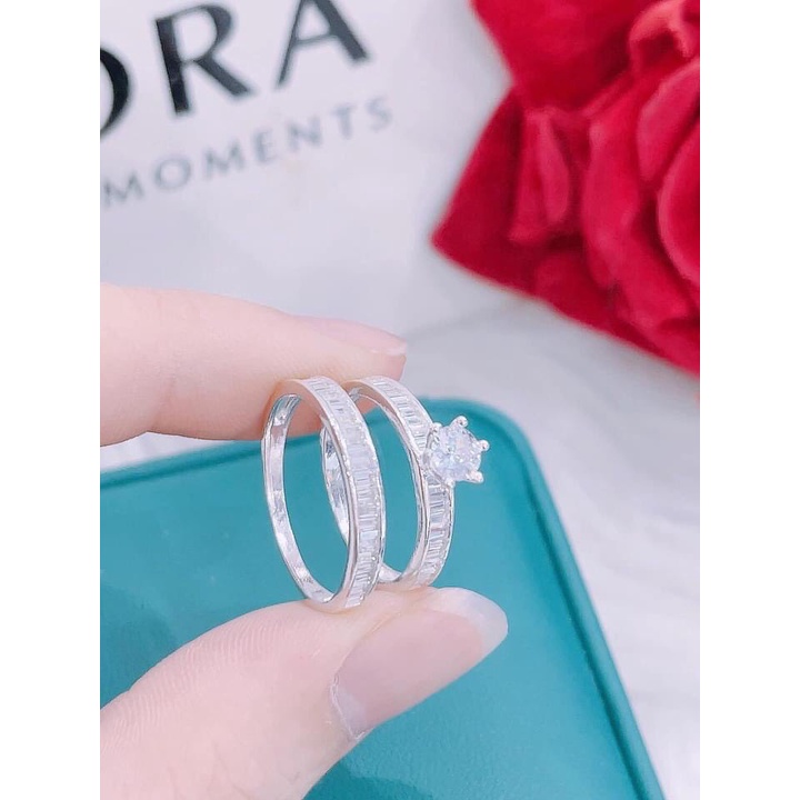 Nhẫn đôi bạc nam nữ bạc ta xịn không xỉn màu, nhẫn cặp tình yêu - Mã TSJC30