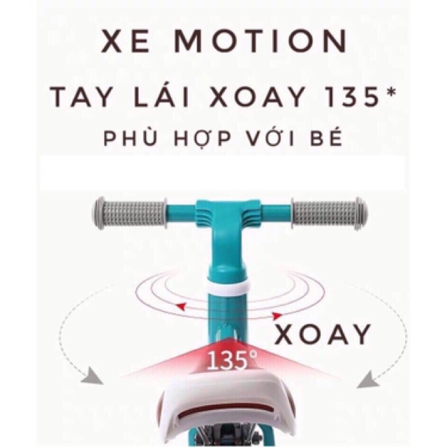 Xe chòi chân cho bé kết hợp xe đạp Motion, yên da cao cấp