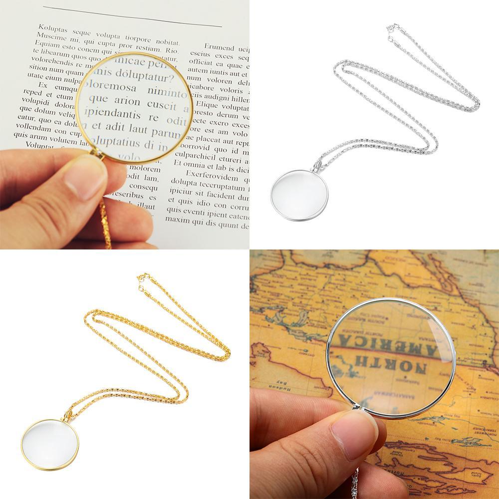 ORIENTLII Vòng cổ Mặt Kính Lúp Đọc Sách Độc Đáo