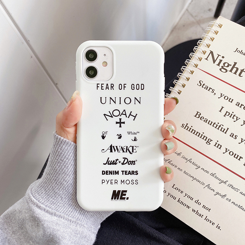 Ốp điện thoại mềm màu trắng đen in chữ Fear of God cho iPhone 7/8 Plus/X/XS/XR/XS MAX/11/11 PRO/11 Pro MAX/SE2/12