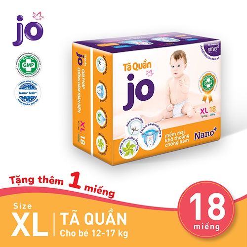 [Cộng miếng] Tã quần Jo size S24/M22/L20/XL18/XXL16