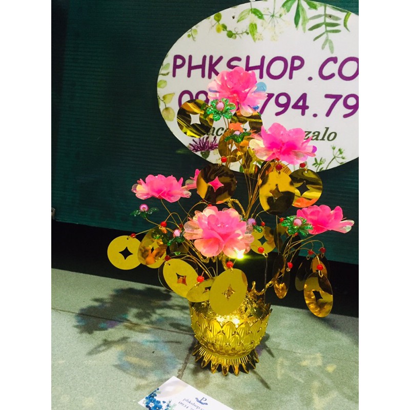 Góc thân kẽm 30cm đế Sen 10 nhánh phk shop