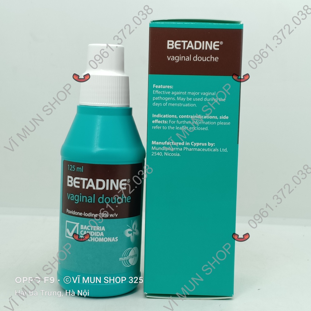 Dung dịch BETADINE phụ khoa xanh chai 125ml