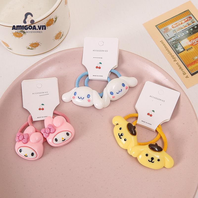 Dây Buộc Tóc Cao Su Co Giãn Kiểu Lolita Đáng Yêu Cho Bạn Gái