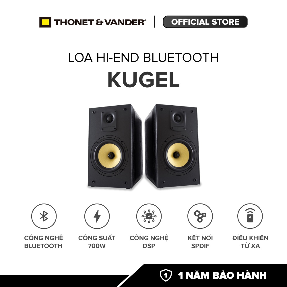 Loa Hi-end Bluetooth T&V KUGEL - Hàng chính hãng Đức | Công suất 700w | Công nghệ DSP | Kết nối SPDIF | Điều khiển từ xa