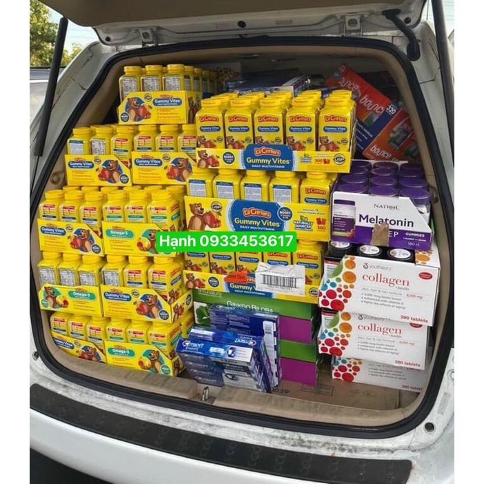 ( cam kết chuẩn auth bill Mỹ )300 viên kẹo dẻo cho bé lil critters Gummy Vites (date2024)