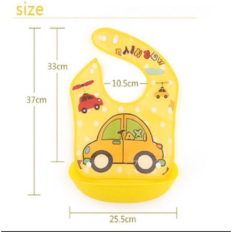 Yếm ăn dặm có máng hứng cho bé