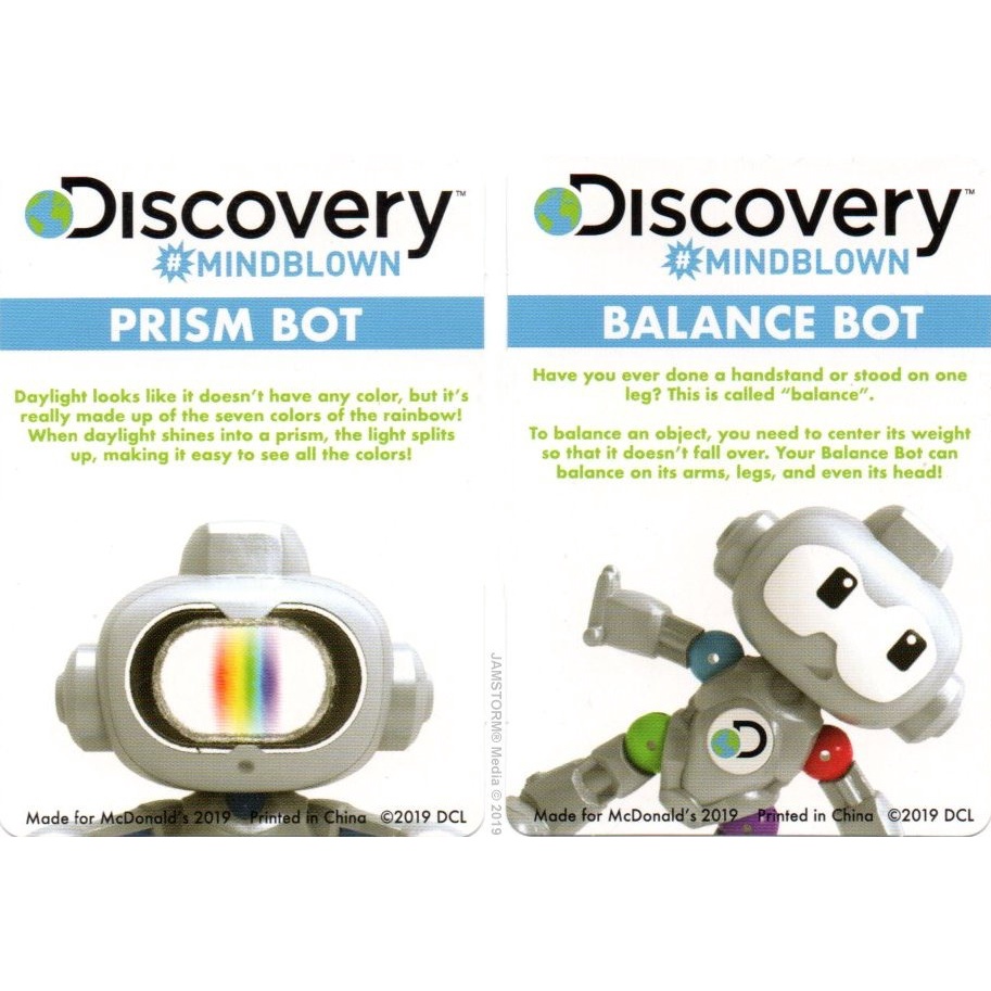 Đồ chơi Happy Meal Mc Donald Discovery Prism Bot - Robot Cầu Vồng