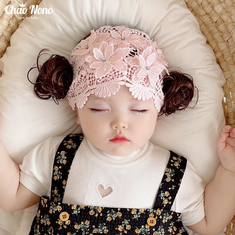 Băng Đô Đính Hoa Ren Dễ Thương Cho Bé Gái